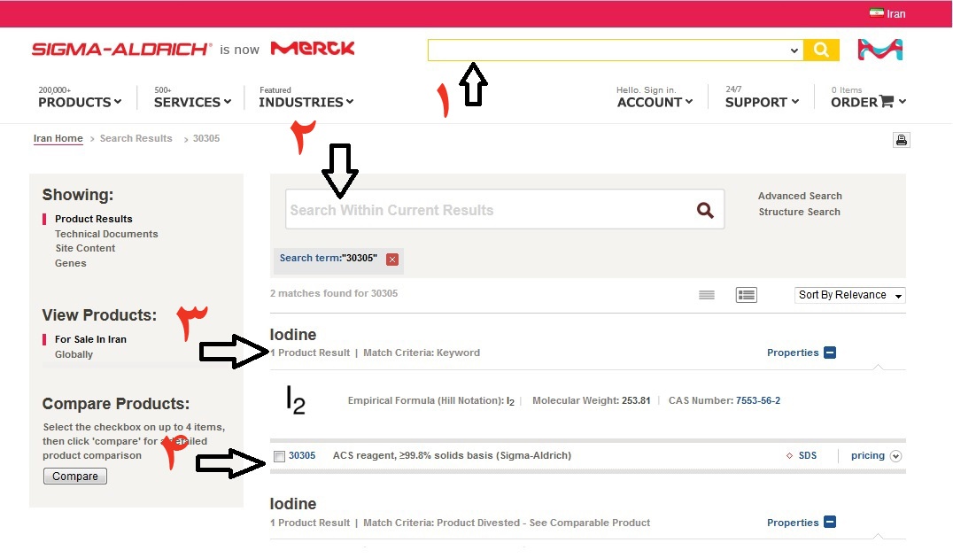 کد مواد شیمیایی سیگما آلدریچ